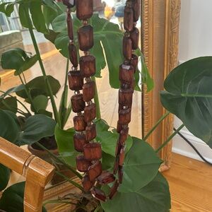 Vintage Wooden Beaded Necklace